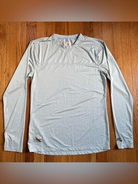 Tracksmith Session Light Blue Long-Sleeve Performance Tee Small